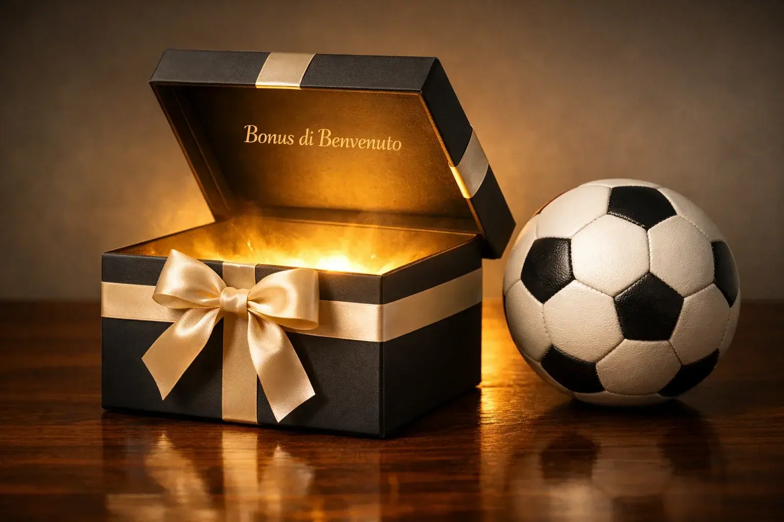 Bonus scommesse benvenuto con regalo e pallone da calcio
